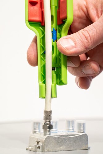 Инструмент для разделки коаксиального кабеля Coax Stripper № 1 F Plus для установки и снятия F-муфты Green Line 